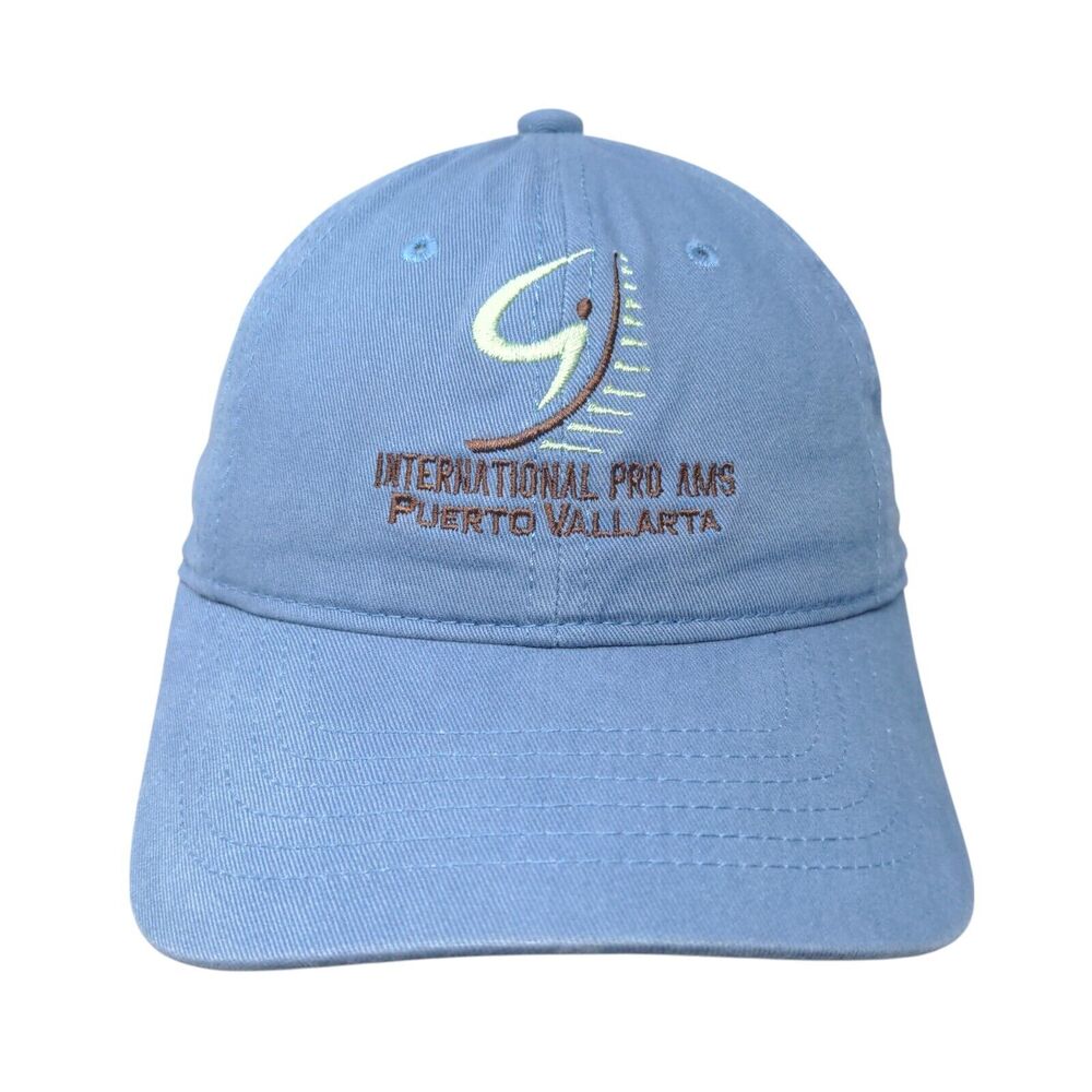 International Pro Ams Puerto Vallarta Slideback Hat Blue OS Adjustable Explosion